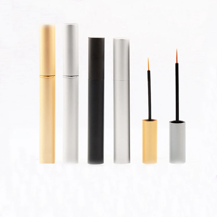 Wholesale Round Aluminum Plastic Empty Eyeliner Tube Makeup 5ml Eyelash Serum Bottle For Sale