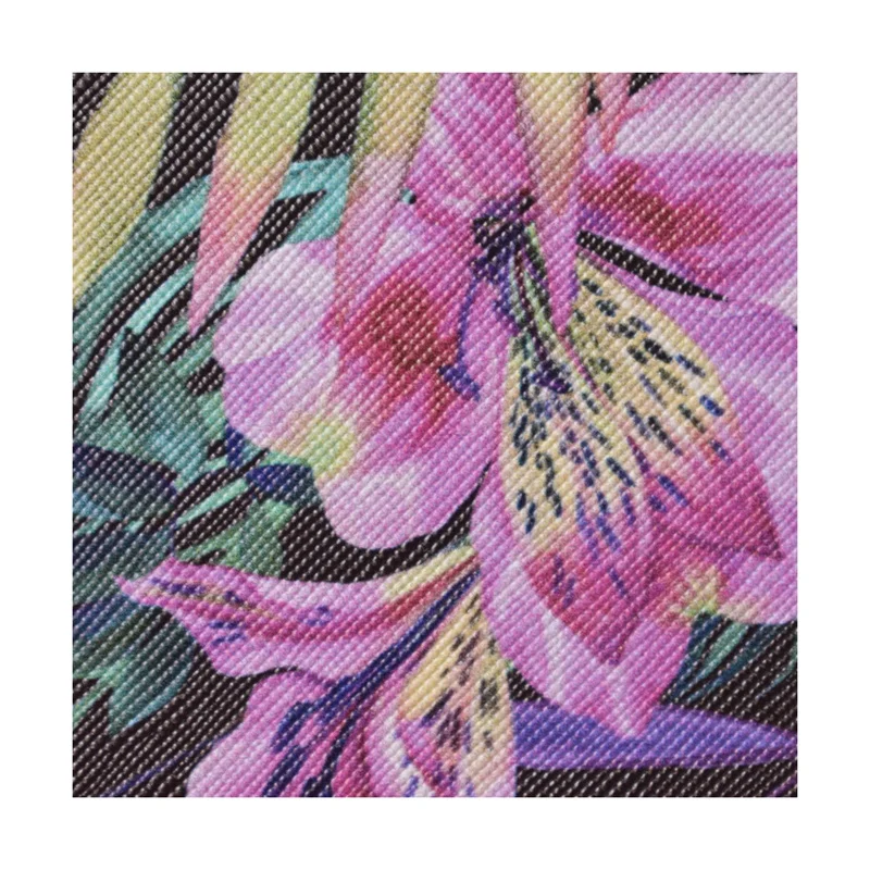 NO MOQ Custom Printed Faux fake Leather PU/PVC 3D  synthetic leather fabric