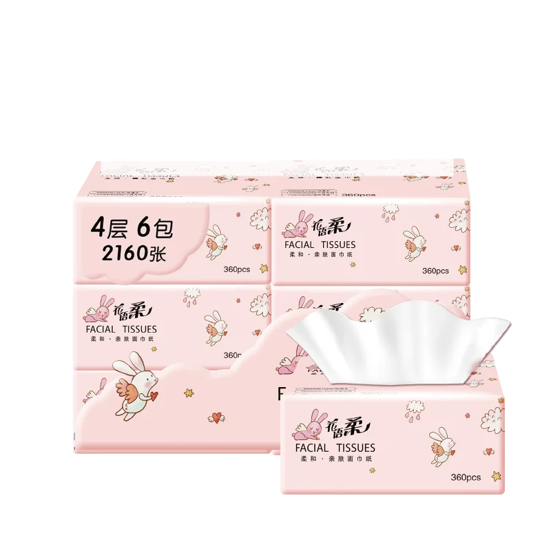 Hot selling virgin wood pulp facial tissue manufacturer bulk-pack facial tissue paper