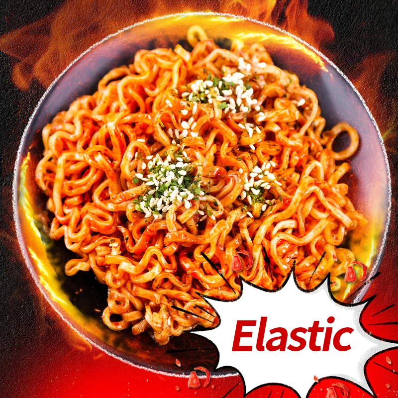 Hot Water Brewing Healthy Instant Dried Noodles Sesame Sauce Red Oil Sour Spicy Instant Noodles