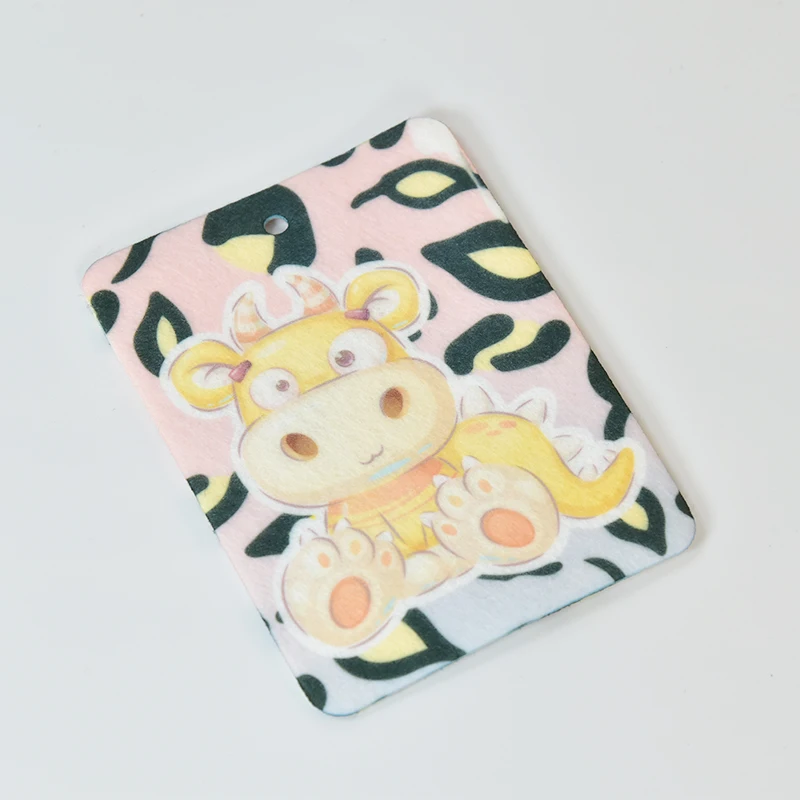cheap white custom 100% polyester felt printable sublimation air freshener blank paper sheets for car fresheners