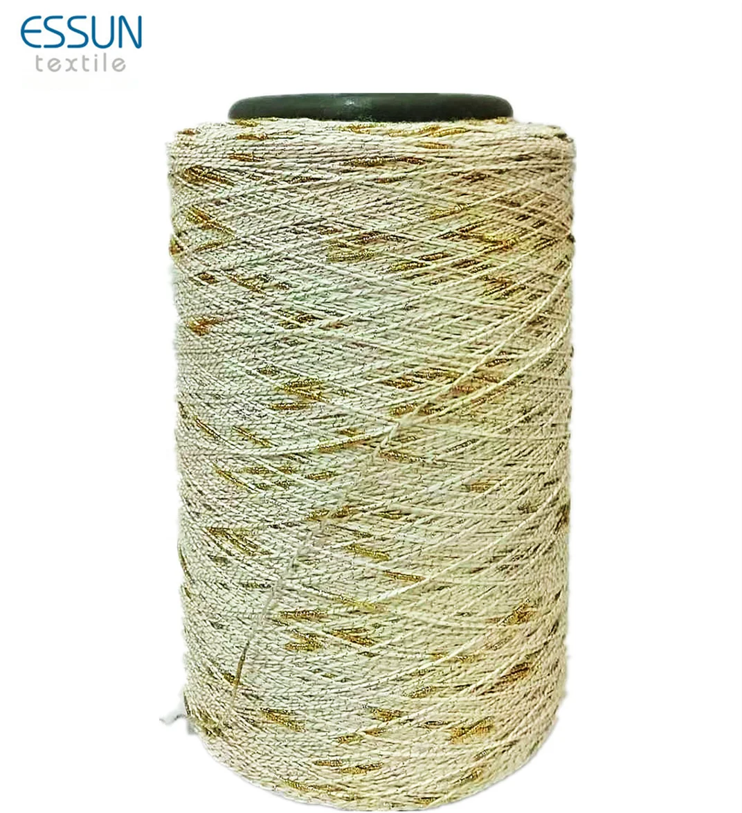 Good quality Nm15 Nm10 Nm18 polyester viscose cotton metallic fancy twisted knot yarn