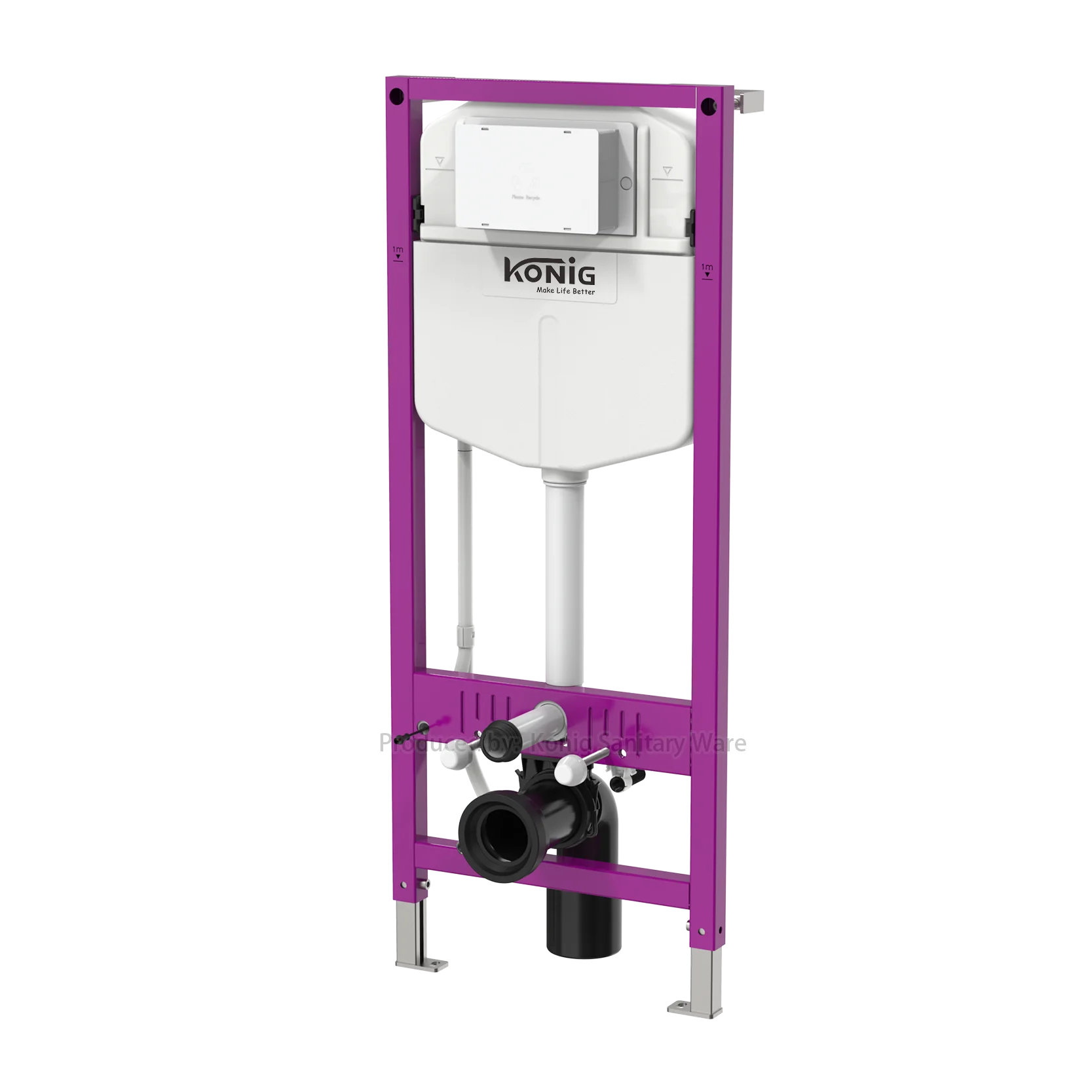 Dual Flush 4/6 Litre HDPE In-wall Concealed Water tank Hidden Flushing Cistern