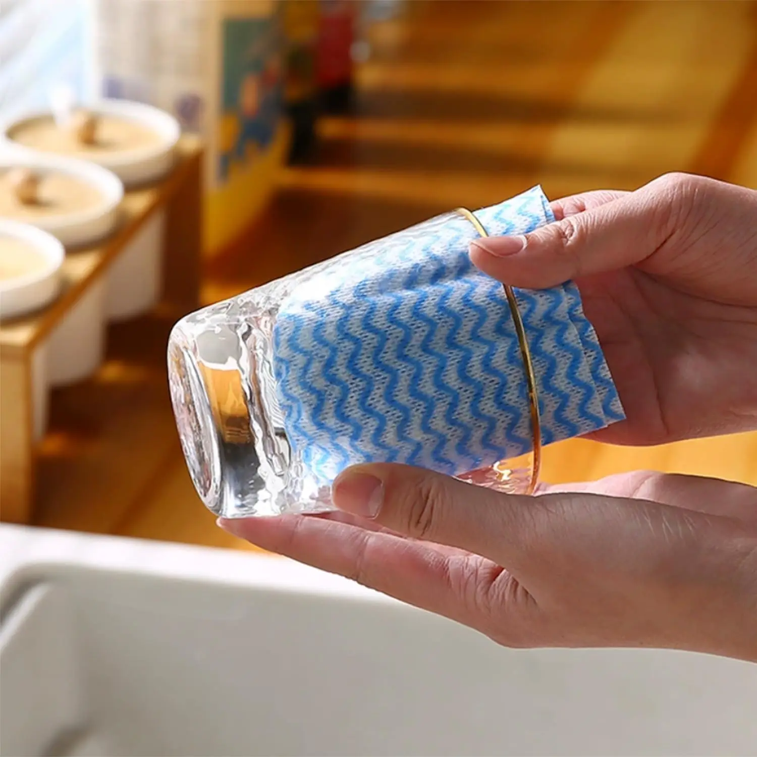 Multipurpose Heavy Duty  Kitchen Paper Roll Disposable Non-woven Cleaning Cloth Dish Kitchen Cloth Dish Towels