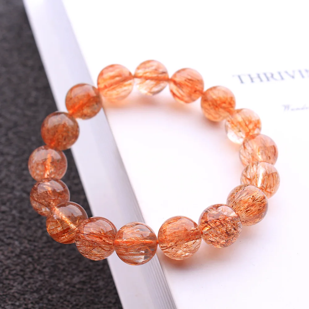 Jewelry Natural stone Black Red Gold Super Seven Bracelet Hair Crystal Single Ring Bracelet DIY Wholesale Factory Direct Sales