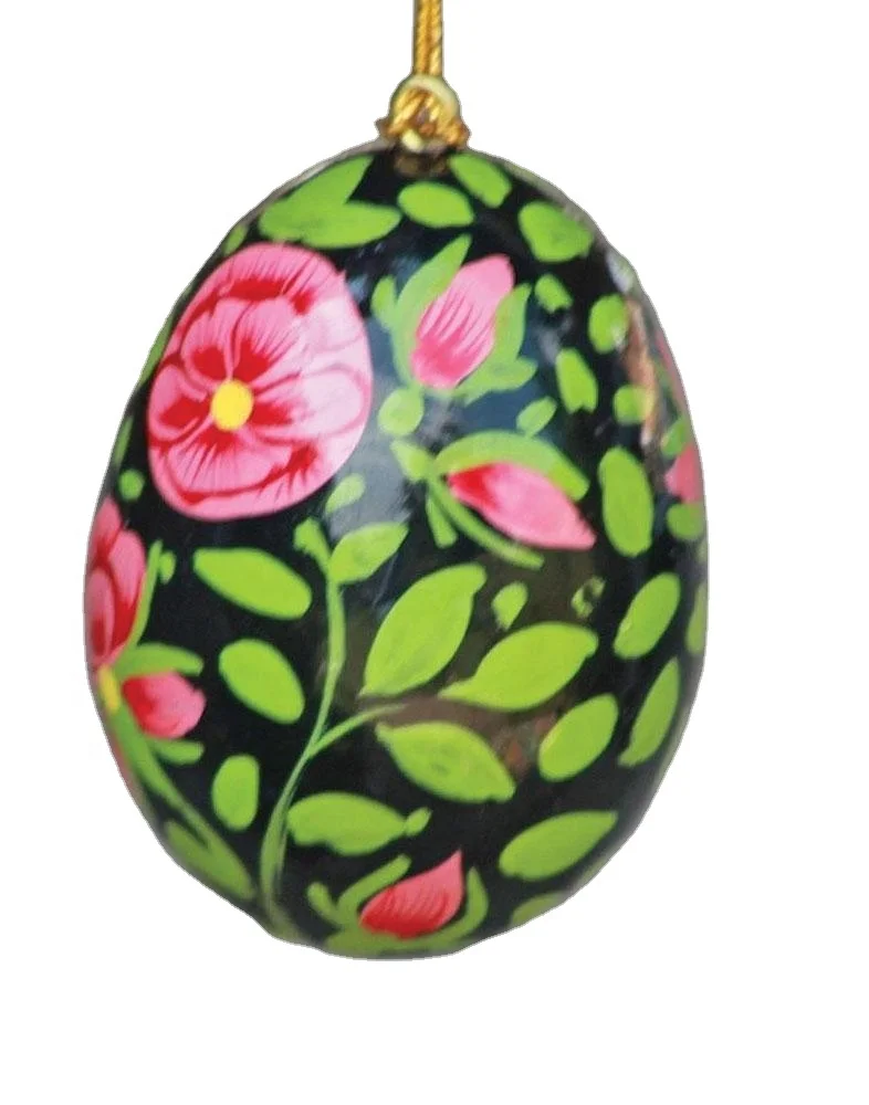 Assorted colors and latest designs of wooden easter eggs at wholesale rates directly from kashmir India