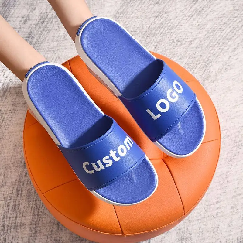 Outdoor Indoor Flip-flops Slippers 3D Printed Logo PVC Footwear Slippers For Men And Women