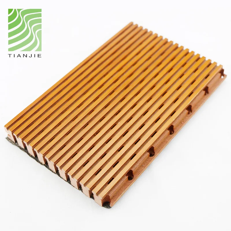 Acoustic panels pattern wood polyester sound proof groove wooden acoustic panels for auditorium