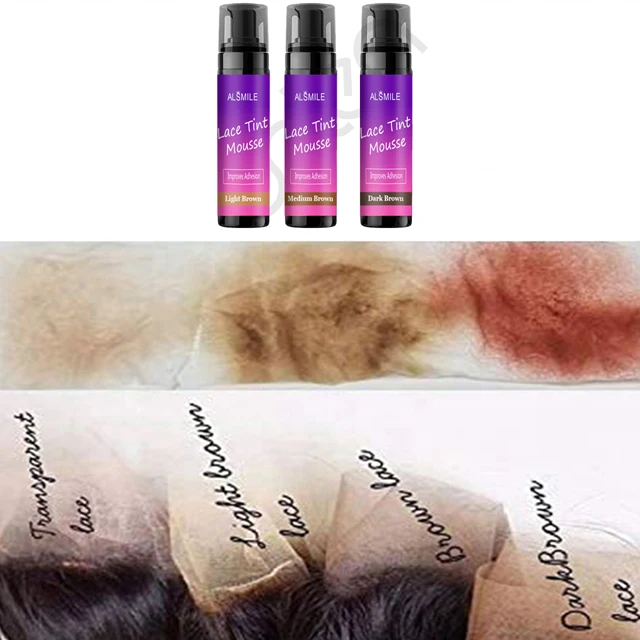 Best Selling Private Label Brown Color 200ml Lace Tint Mousse Spray Scalp Skin Tone For African Hair Lace Wig Frontal
