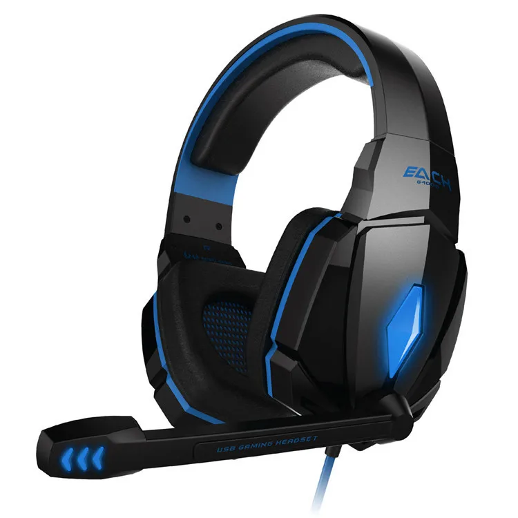 Игровые наушники G4000 с разъемом USB 3,5 мм, игровые стерео наушники с басами, гарнитура с микрофоном и светодиодной подсветкой для ПК, компьютера, ноутбука, игр