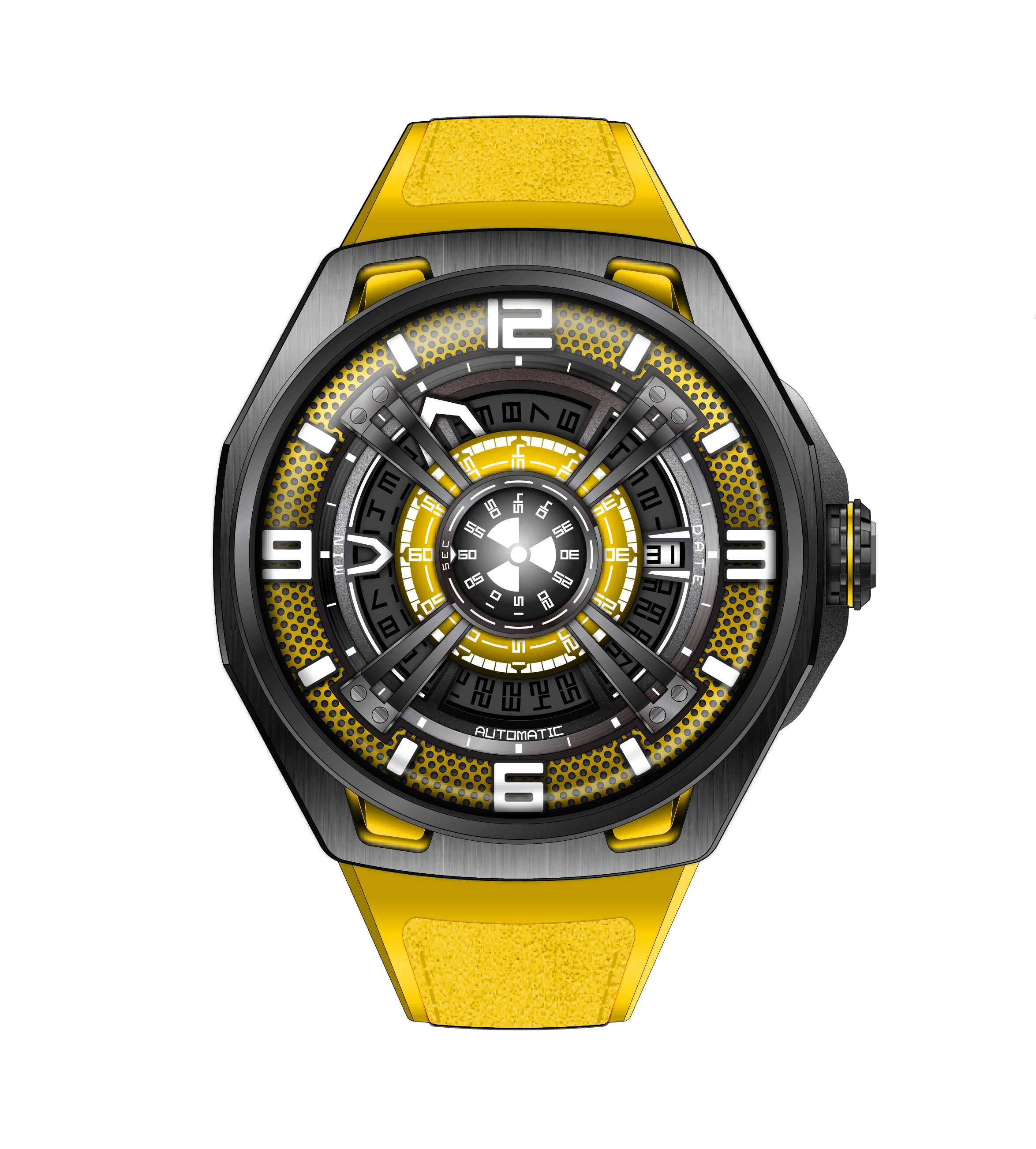 Low MOQ 100pcs automatic watch with mechanical movt waterproof for 50M in Shenzhen Aiers Watch Manufacturer