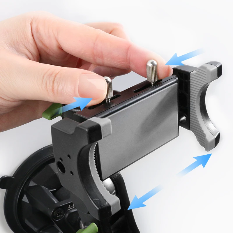 LanParte Metal Car Phone Holder Flexible Double Ball Head Arm Twist Lock Suction Cup Mount for Car Navigation Video Shooting