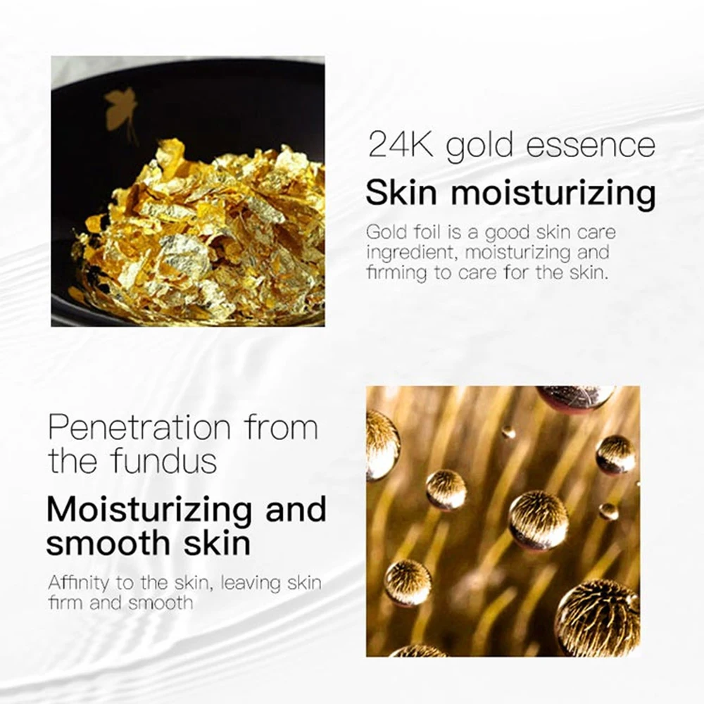 Oem Private Label For Colored Skin Liquid Gel Collagen Moisturizing Whitening/24K Gold Face Masks/24K Gold Facial Masks