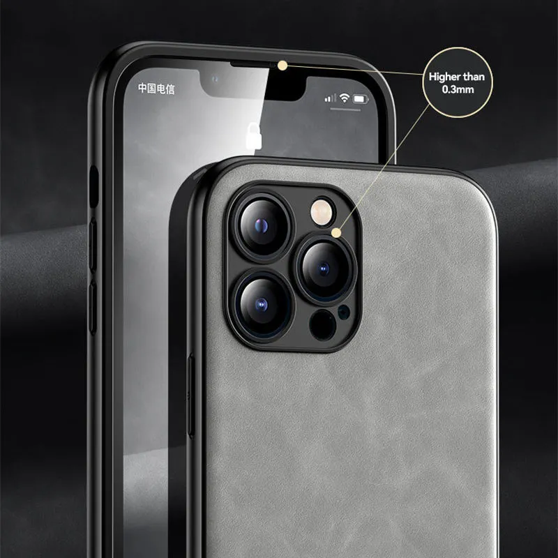 High quality Business PU Leather Skin Mobile Protective Case for iPhone 11 12 13 14 Pro Max 7 8 14 Plus XS XR Max Phone Cover