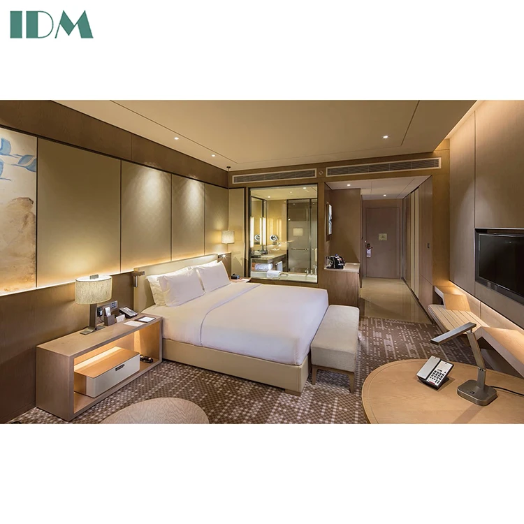 IDM-A40 Modern Hotel Luxury Bedroom  Furniture Bed  Room Set Furniture Hotel Bed