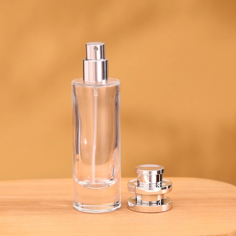 New spot cylindrical cosmetics sub-pack glass bottle spray 30ml simple transparent perfume empty