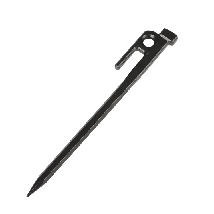 Camping Metal Iron Casting Tent Rock Stakes Supplier Outdoor Heavy Duty Steel Nails Factory 20 cm Ground Pegs Manufacturer