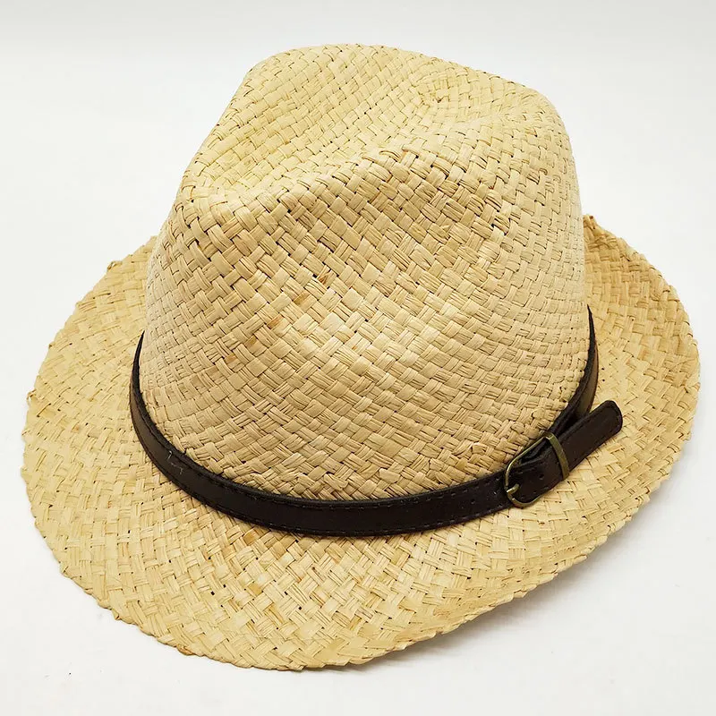 Promotional Custom Logo Summer Fedora Panama Straw Hats With Black Band Ribbons Strow Hat Straw Lifeguard