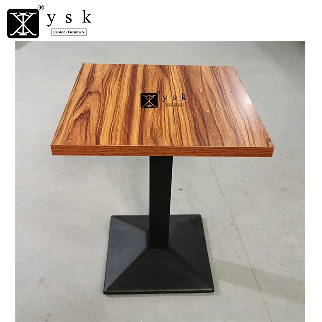 
DT-1030 Promotion Low Price Santos Rose Wood Laminate Restaurant Square Dining Tables 