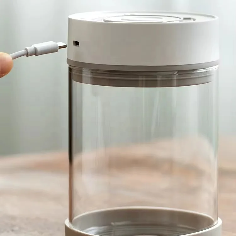 Smart Auto-Vacuum Suction Canister Airtight Storage Jars for Herb Food Storage & Container