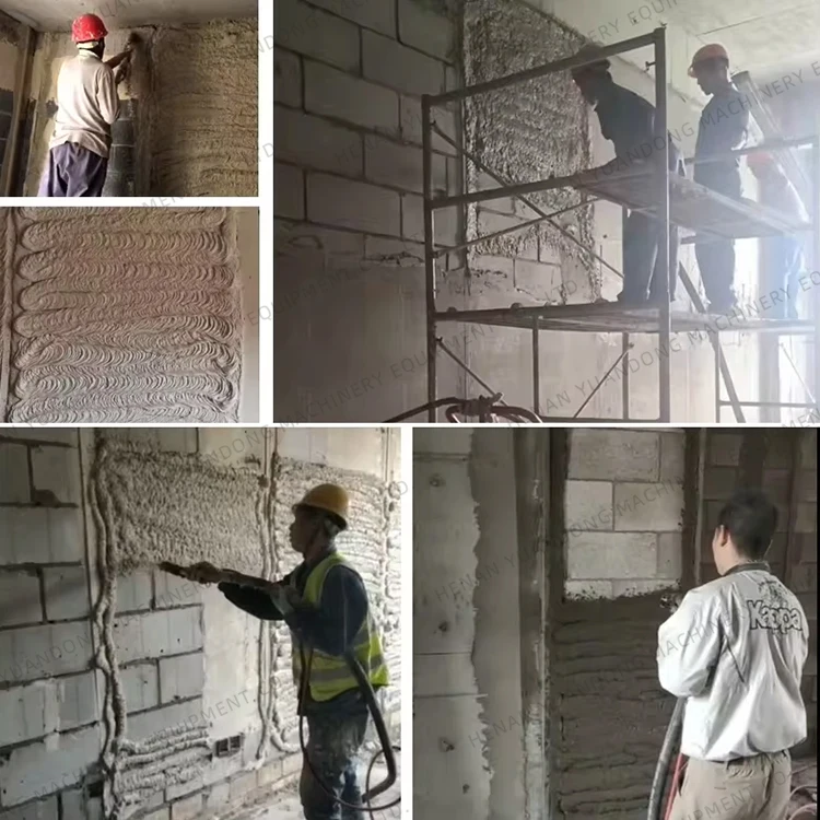 Chinese M6 M9 Automatic Wall Plaster Putty Plaster Painting Machine Hopper Gypsum Sprayer Customized Electric Motor With Wheels