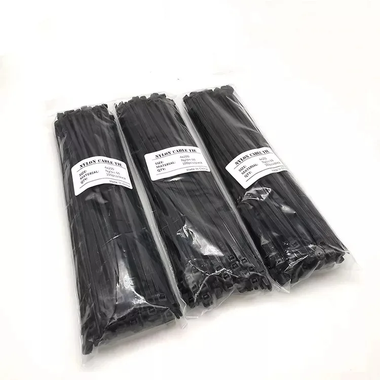 Black Cable Tie Uv Strap Plastic Wire Cable Ties Plastic Selflocking Nylon