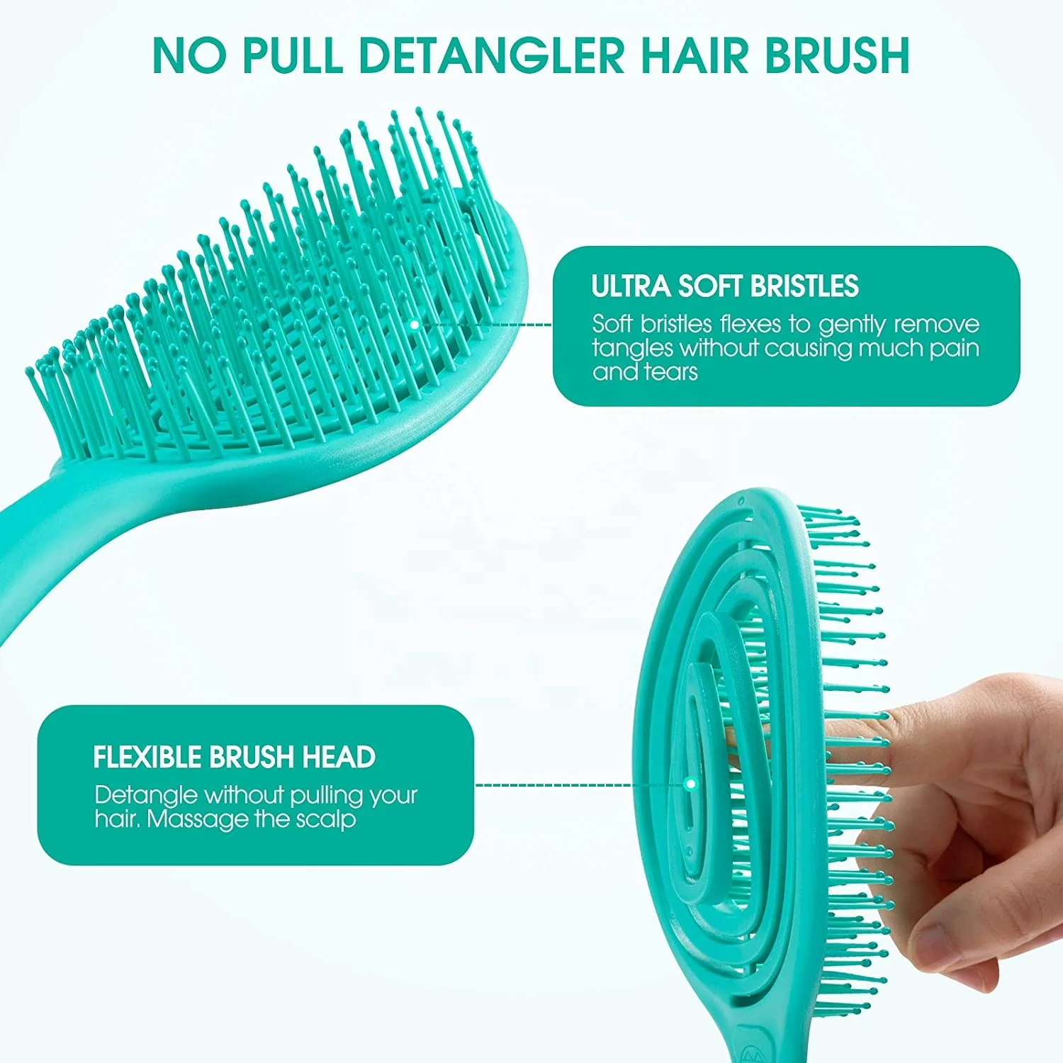 Private Label Hot Selling Detangling Hair Brush Plastic Handle Styling Vent Design Hair Brush for Wet and Dry Hair