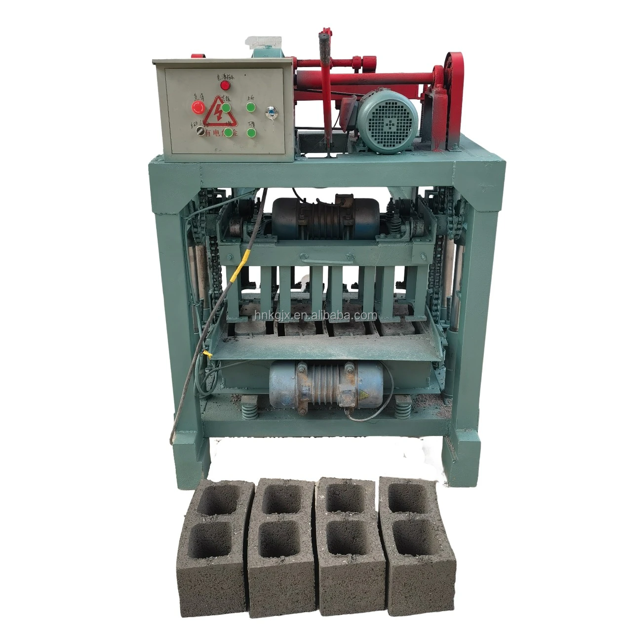 Manual Small Hollow Cement Laying Block Concrete Brick Making Machine Mobile block machine manufacturer exploded