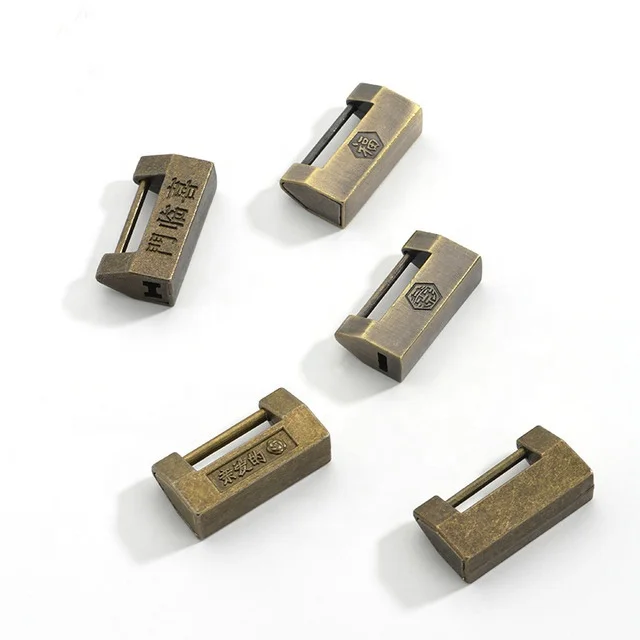 Vintage Antique Zinc Alloy Chinese Old Lock Retro Padlock Jewelry Wooden Box Padlock Lock for Suitcase Drawer Cabinet