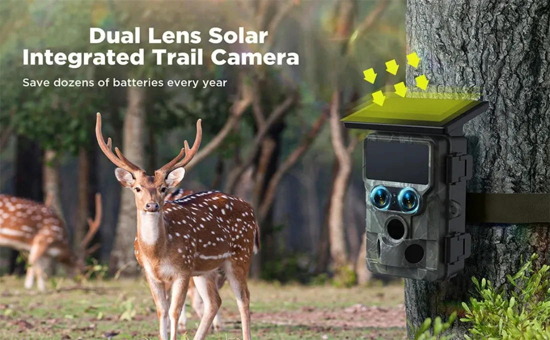 60MP Outdoor forest Deer Hunting Camera 4K wifi solar Game Hunting Trail Camera Solar 4g Camera