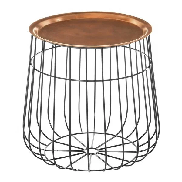 
Подставка под проволоку, медный поднос, боковой столик с блестящей отделкой, металлический железный Дизайн, домашний декор, кофейный столик 