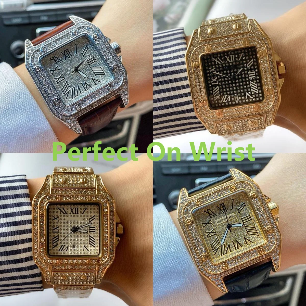 Leather Strap Watches Women Men Watch New White For Set Custom Wristwatch High Quality Common Brand Wrist Analog Girl