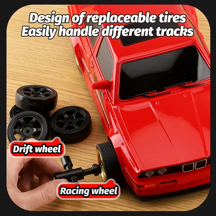 Vintage Design RTR Racing Car 30KM/H With Led Lights carros a control remoto para nios RC Drift Vehicle Toy For RC Hobby