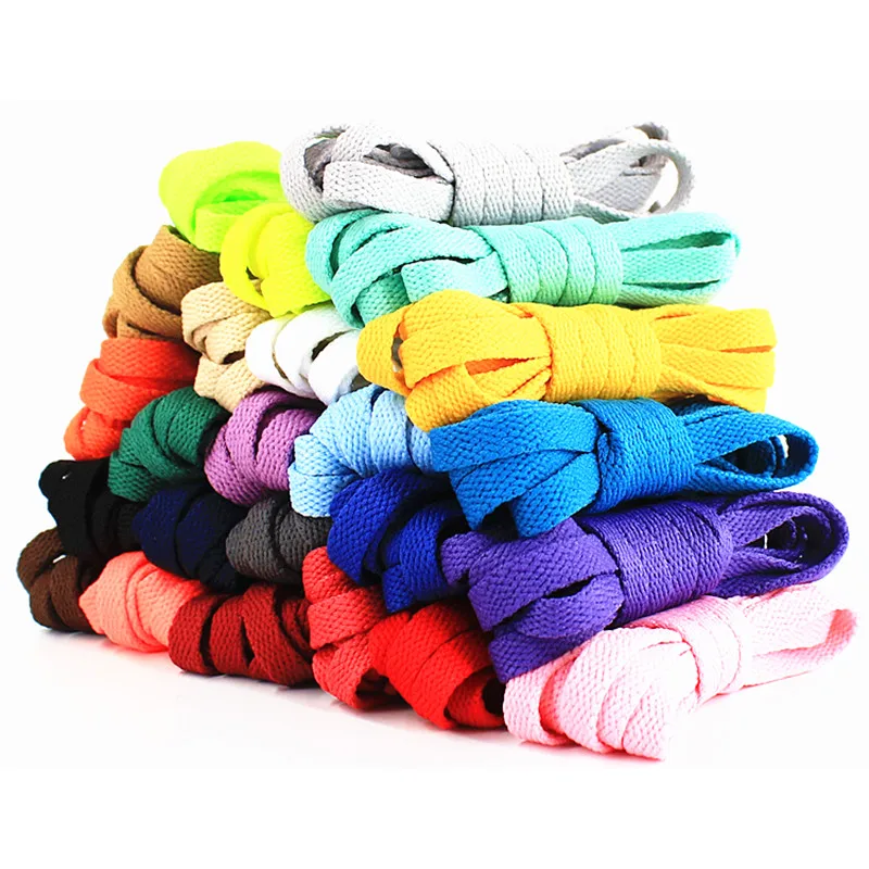 Yrunfeety Customize Shoe Lace 8-10MM Wide Long Shoe Laces 60-200CM Colorful Basketball Shoelaces 35 Colors