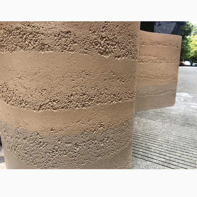 MS Rammed Earth Board 1200X3000mm Big Slab Size  Wall Cladding Flexible Tiles For Villa Hotel Shopping MALL
