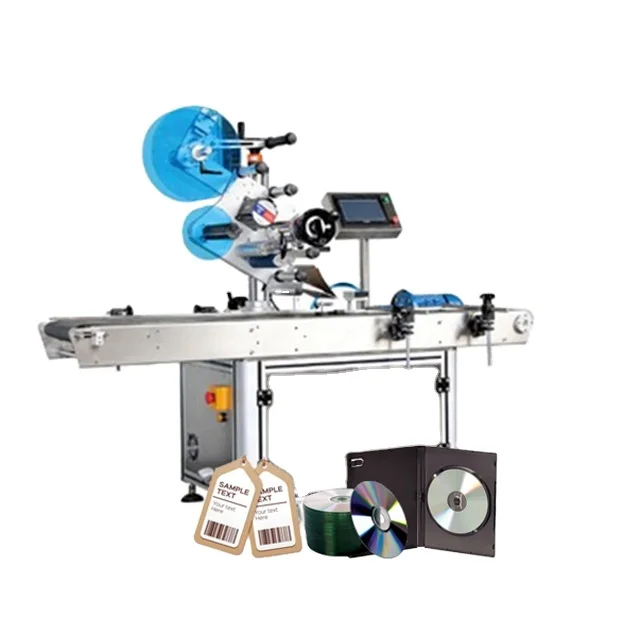 200pcs/min automatic plane surface clothing hang tag CD box label attaching machine