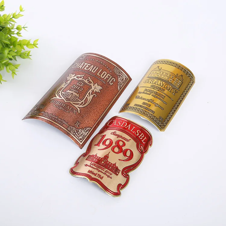 custom metal can folding  logo wine beer wine sticker