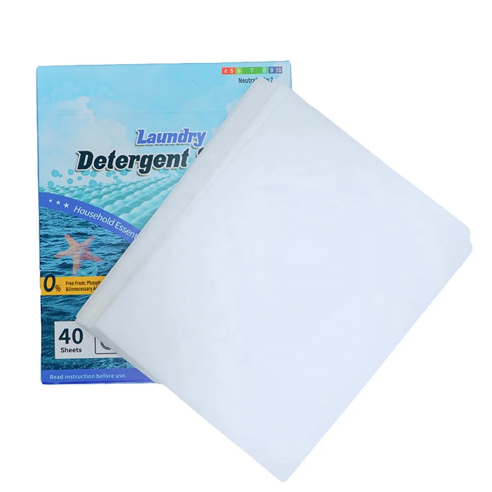 OEM Enzymatic Laundry Detergent Strip Cleaner Custom Mountain Morning Scent Laundry Detergent Sheets Fabric Softener