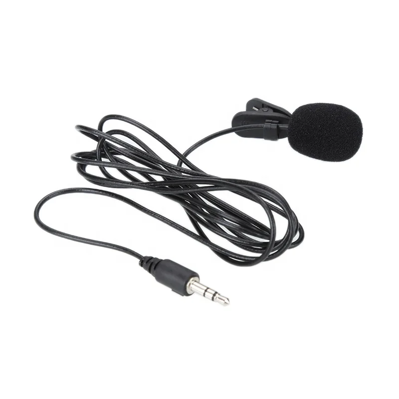 MINI Microphone Professional 3.5mm Jack Clip-on Lapel Recording Mini Mobile Phone Mic for PC Laptop Portable Clear Lound Speaker