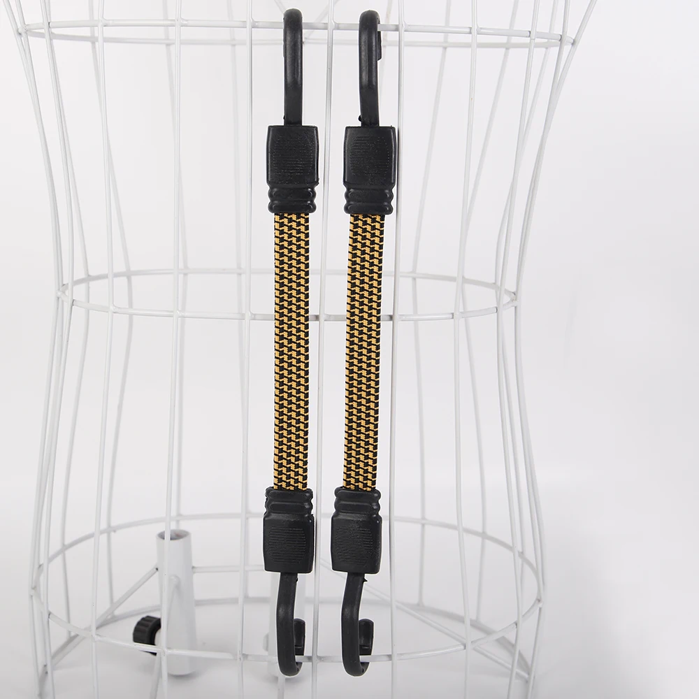 Bicycle Outdoor Flat Bungee Cord with Hooks High-Strength Elastic Bundled Flat Rope for Luggage Tie Down