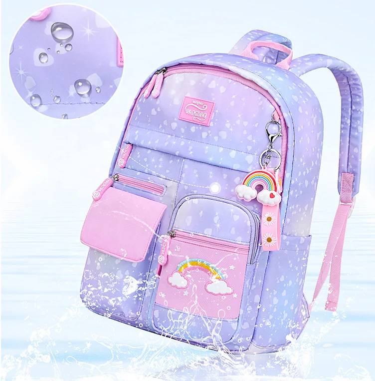 Top Quality Colorful Cartoon Kids Backpack Waterproof Large Capacity Student bag Children Girls School Bags