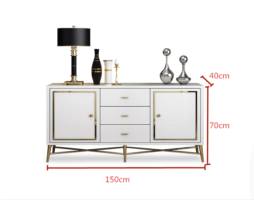 New  Modern minimalist light luxury creative multifunctional living room dining room solid wood storage sideboard