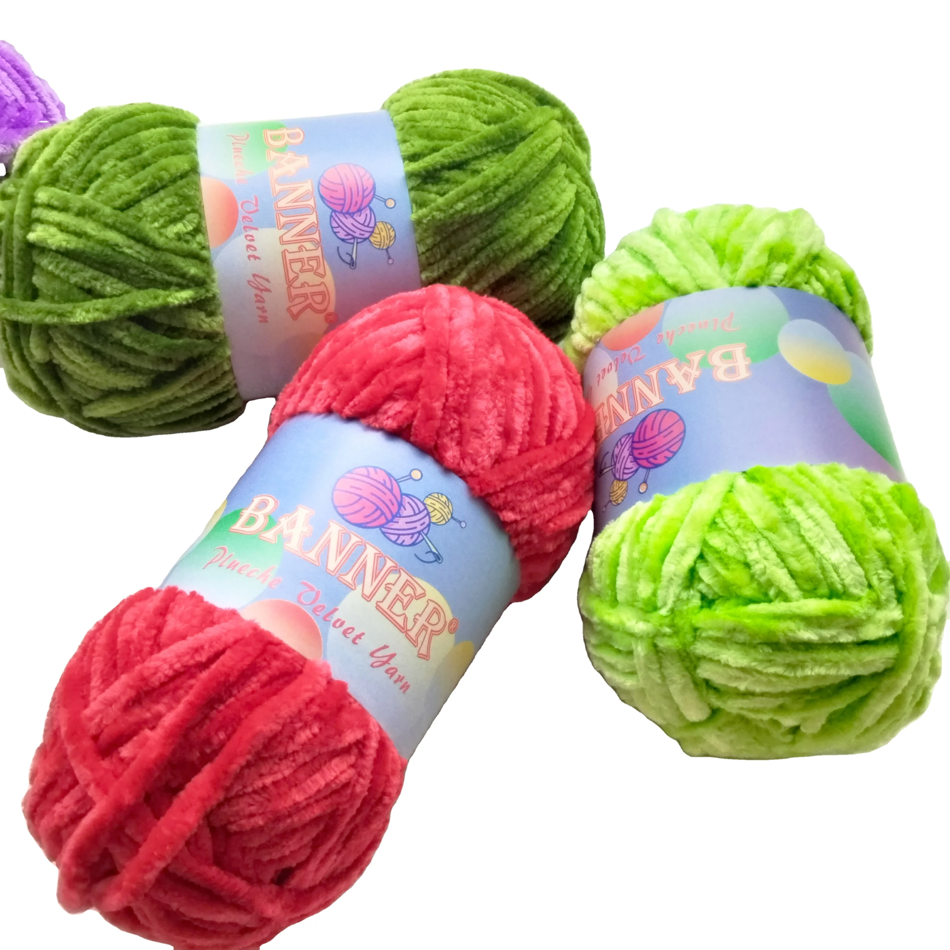 Hand Bag blanket Crochet Yarn 6mm fil  Acrylic Velvet chenille thick yarn Jumbo Chenille Yarn Chunky