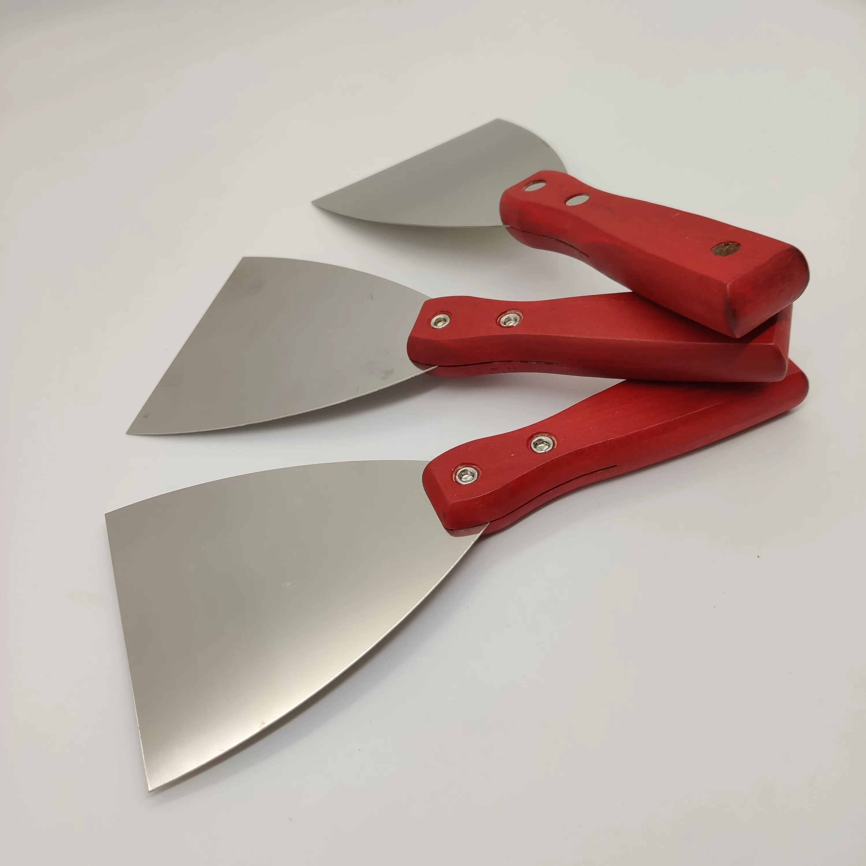 Hot sale stainless steel scraper and wood handle stainless putty kinfe