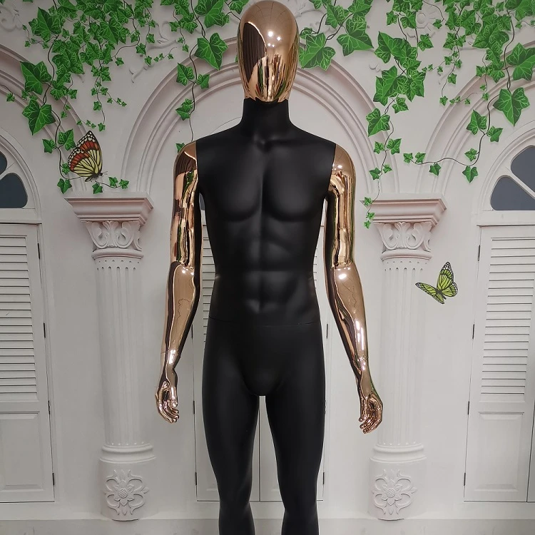 2021 Colorful standing display male PP gold mannequin full body