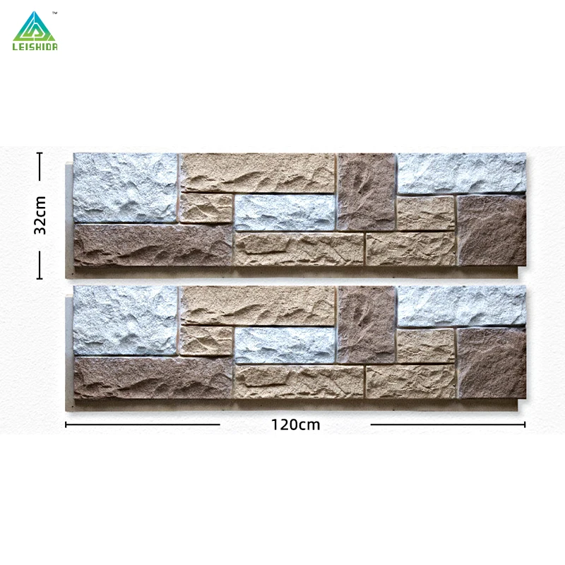 Brick and stone shape Artificial PU Stone Exterior Wall Panel for Decorative Indoor or Outdoor Use