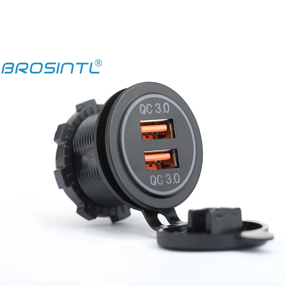 
 BROSINTL BC019KB быстрое зарядное устройство с двумя портами QC3.0 USB  