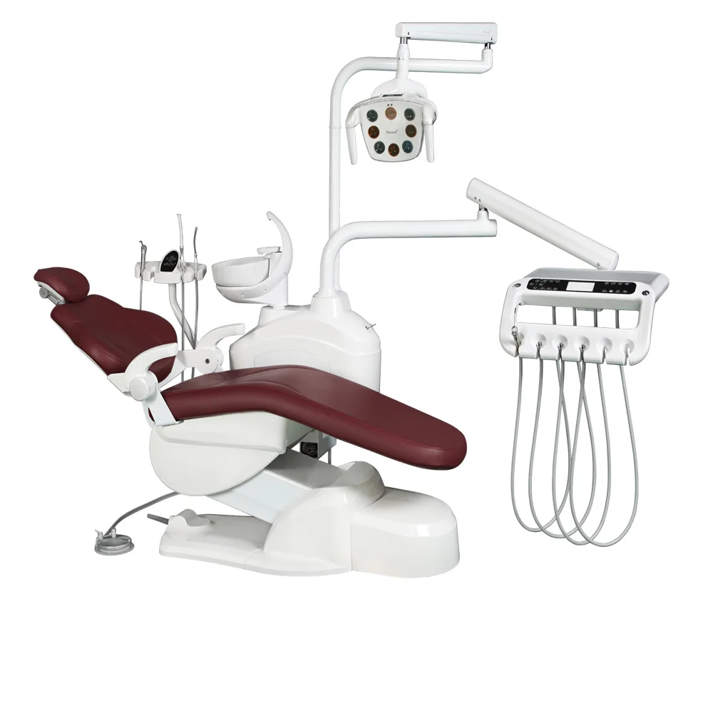 integral dental chair unit with luxuriour LED Lamp high lux and with camera scaler