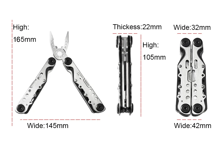 
Hot sale on Amazon Multi-Purpose Pocket Knife Pliers Kit, 420 Durable Stainless Steel Multi-Tools Pliers 