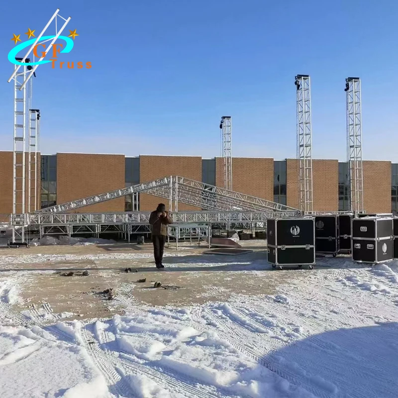 Aluminum Alloy Spigot lighting Truss Display Structure for Event Wedding DJ Performance
